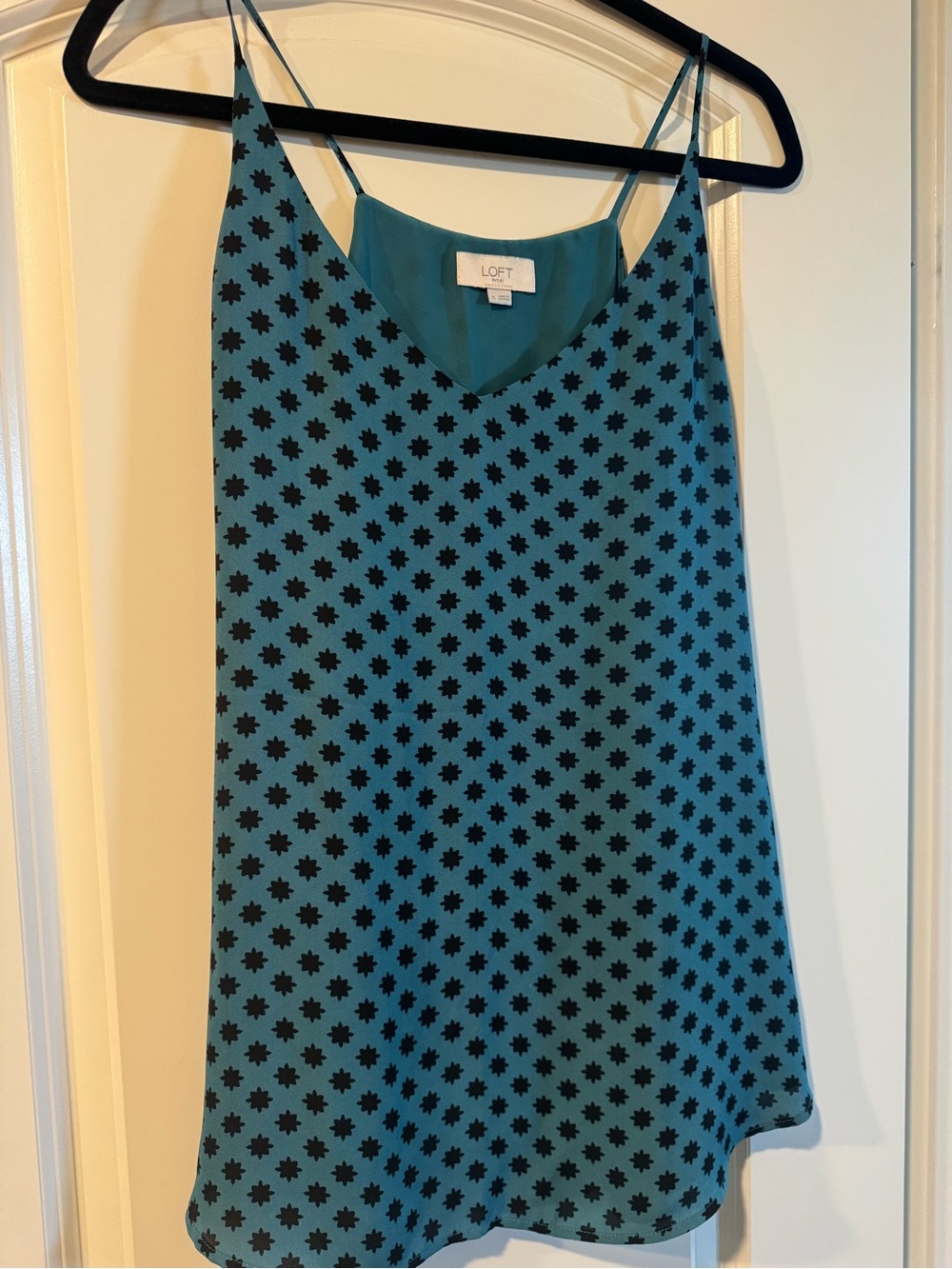 LOFT Teal & Black Star-Print Cami